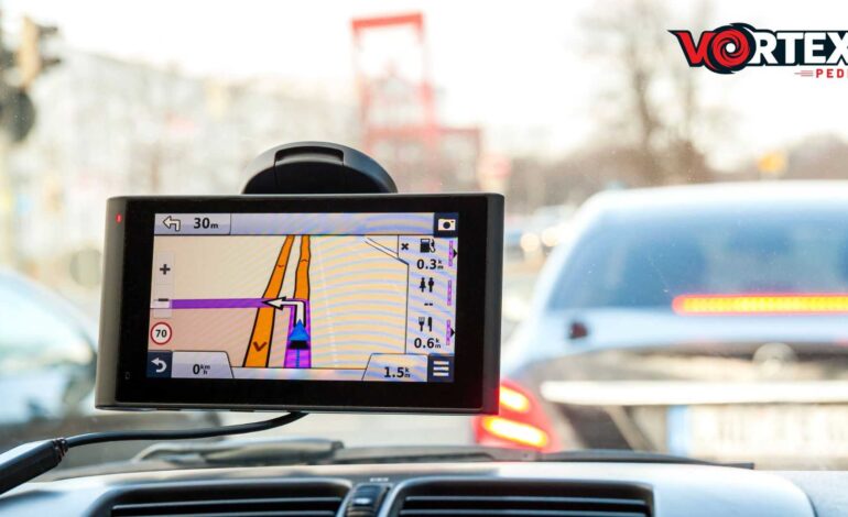 This image showing a car tracker in a car.