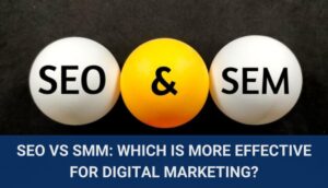 Three Balls Indicate SEO & SMM difference.