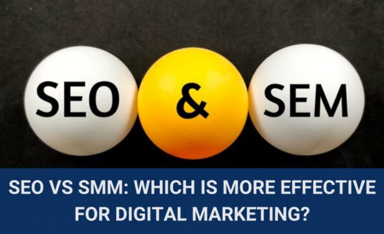 Three Balls Indicate SEO & SMM difference.